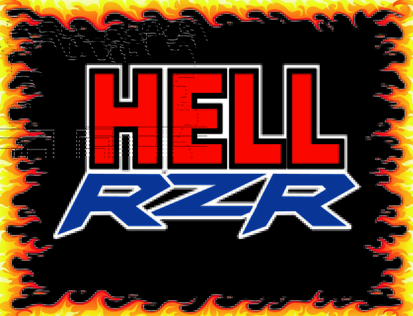 Custom HELL RZR FLAG Awesome Safety Flag for your UTV Fits on all whips/poles 